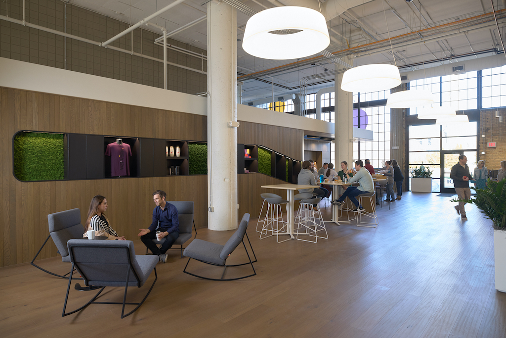 Image showcasing the interior of Vervint with employees